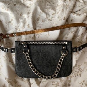 Black and grey MICHAEL Michael Kors belt bag